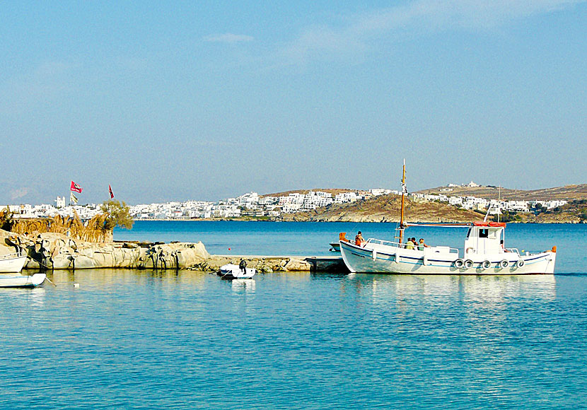 Beach boat at Kolymbithres beach in Paros.