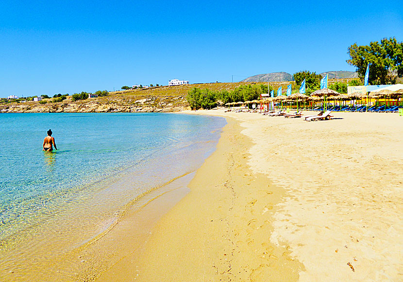 The best beaches on Paros. Pounda beach.