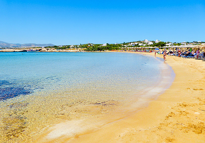 The best beaches on Paros. Santa Maria  beach.