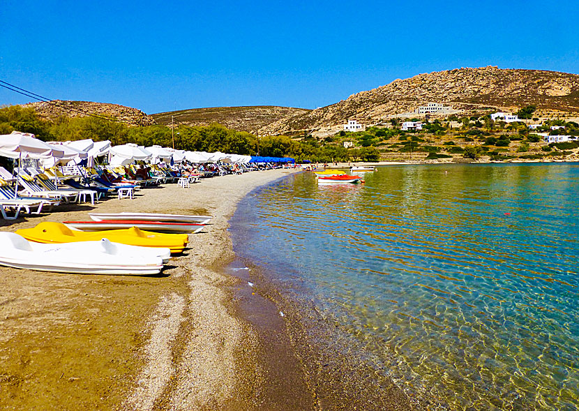 The best beaches on Patmos. Agriolivado beach.