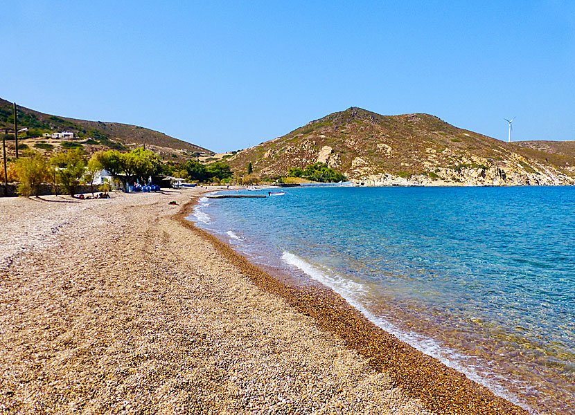 The best beaches on Patmos. Lambi beach.