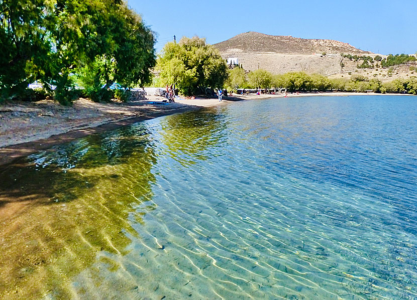 The best beaches on Patmos. Meloi beach.