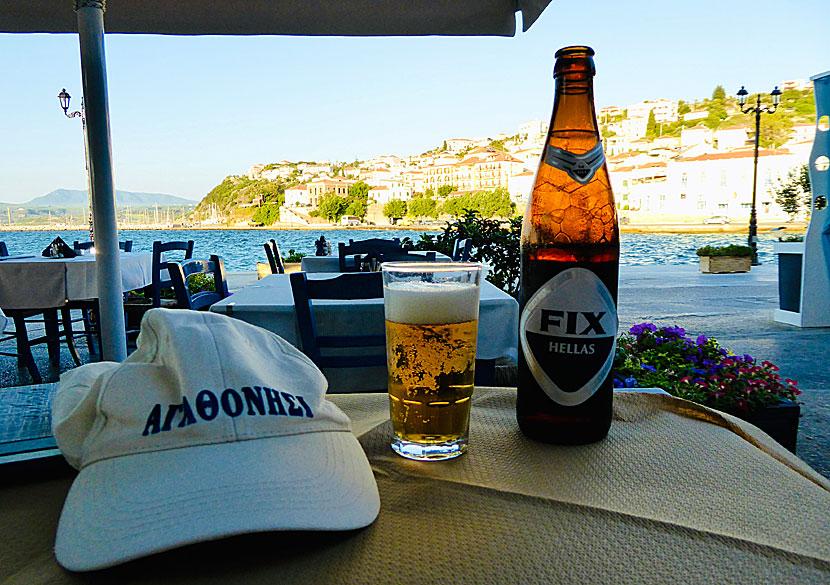 Locally produced craft beer from Pylos in the Peloponnese.