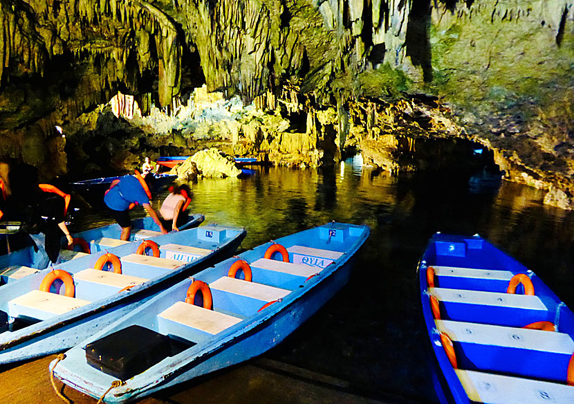 The Diros Caves are located south of Aeropoli, below the village of Pirgos Dirou, in the southwestern Peloponnese.