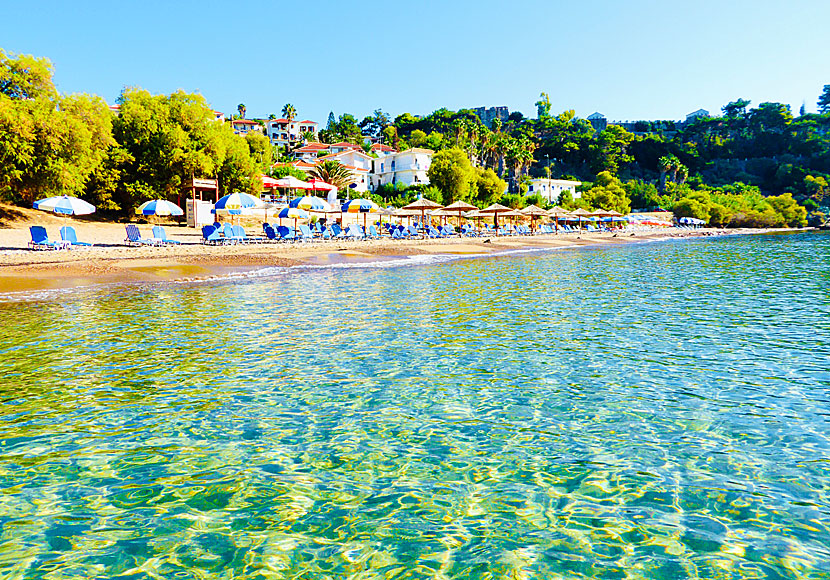 Hotel Zaga Beach in Koroni on Peloponneos in Greece.