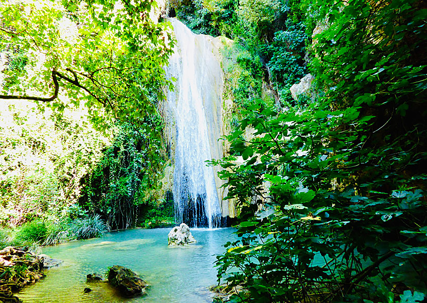 The Kalamaris waterfall in Shinolaka near Gialova north of Pylos in the southwestern Peloponnese.
