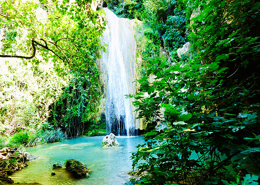 The Kalamaris waterfall in Shinolaka near Gialova north of Pylos in the southwestern Peloponnese.