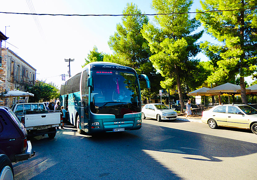 Buses serve Kardamili from Kalamata and all villages south.