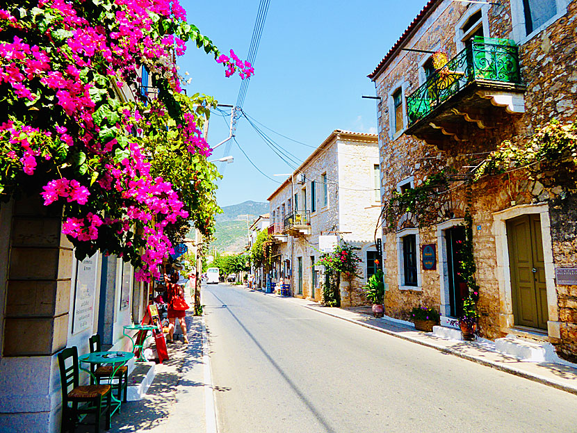 The very pleasant main street in Kardamili.