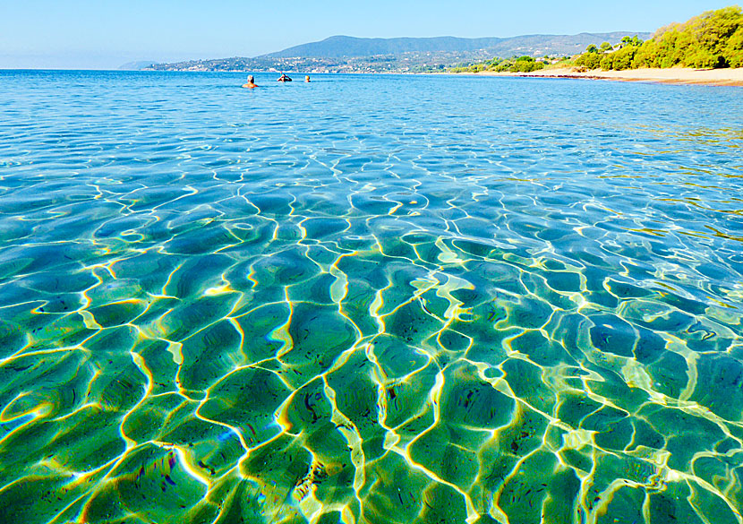 The lovely water at Zaga beach in Koroni.