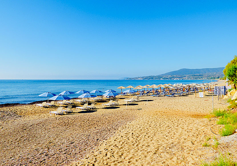 Memi beach in Koroni on the Peloponnese.
