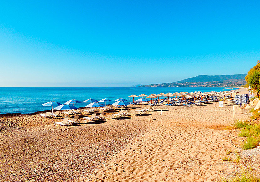 Zaga beach is the best beach near Koroni on the Greek mainland.