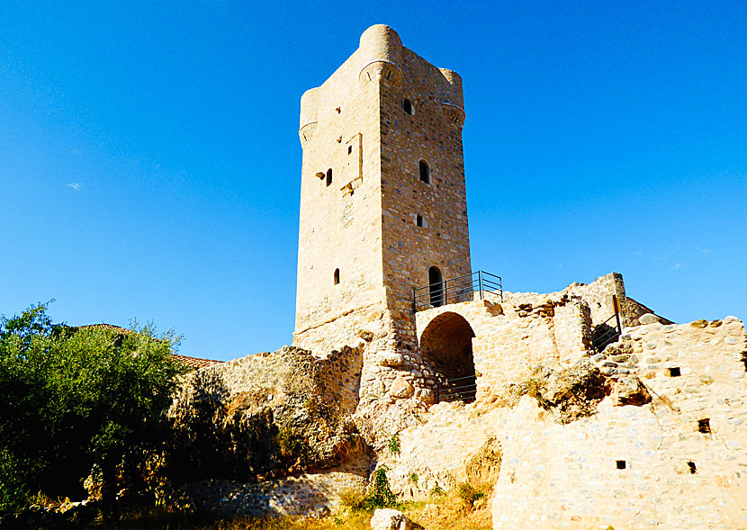 Mourtzinos Tower in Old Kardamil in western Mani.