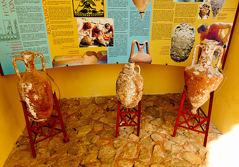 Museum displaying amphorae and other finds from shipwrecks in the Bay of Navarino.