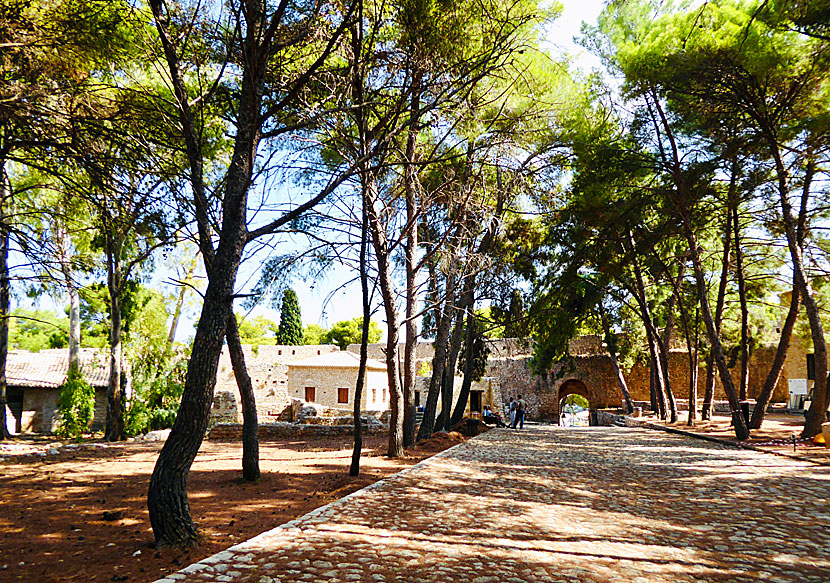 The inner courtyard of the Niokastro fortress.