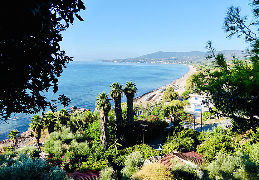 The road that goes from Koroni down to Zaga beach on the Peloponnese.