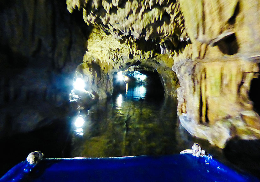 Go by boat through the caves and lakes of Diros in the Peloponnese.