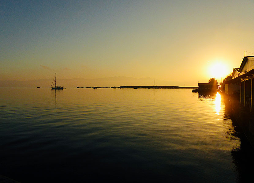 The sunrise in Koroni. It almost looks like an infinity swimming pool.
