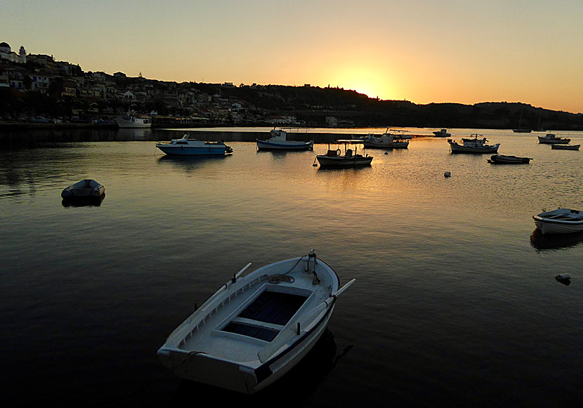 The sunset in Koroni.