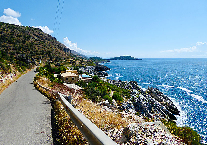 The beautiful and dramatic coastal road to Trachila in Mani.