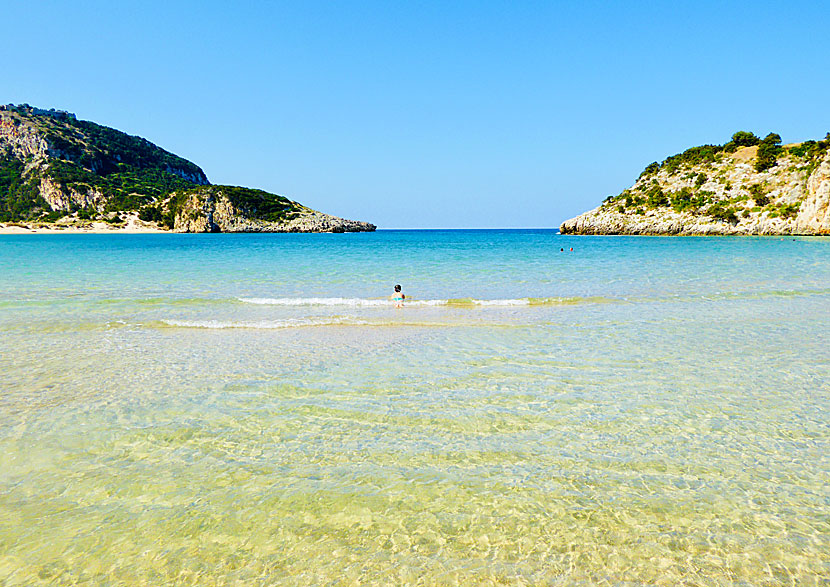 Beautiful Voidokilia beach in Greece.