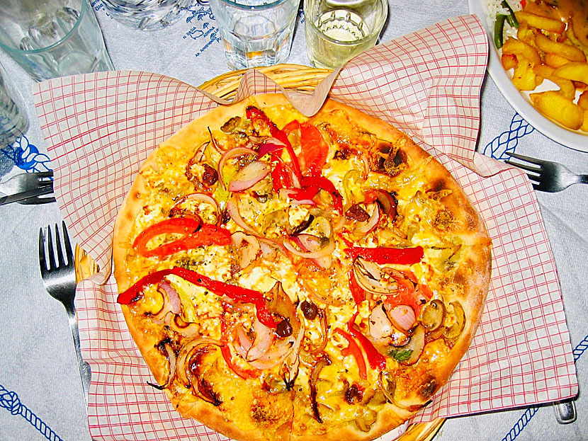 Greek pizza is at least as good as pizza from Italy.