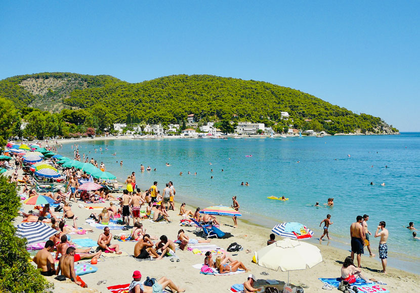 The best beaches on Hydra. Askeli beach beach.