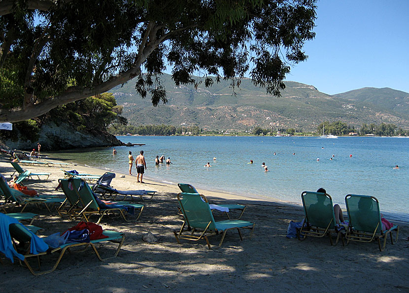 The best beaches on Hydra. Megalo Neorion beach.