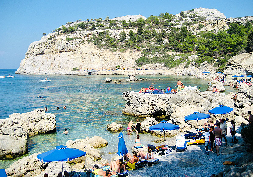 Anthony Quinn beach on Rhodes in the Dodecanese.