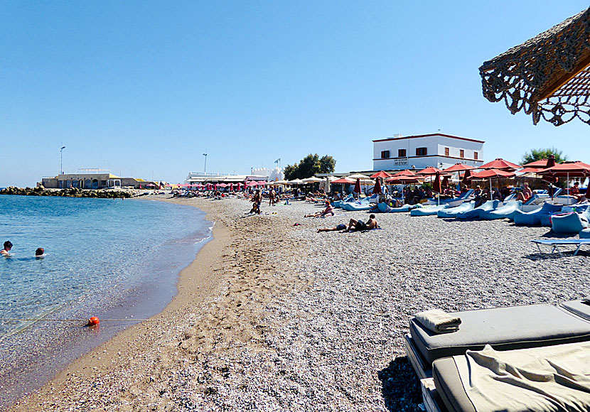 Taverna Meltemi on the far side of Elli beach.