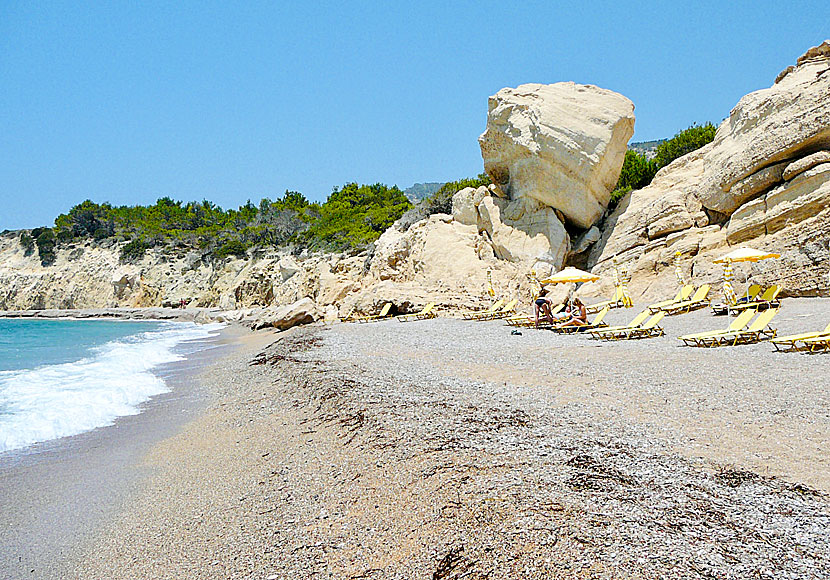 Fourni beach on the west coast of Rhodes.