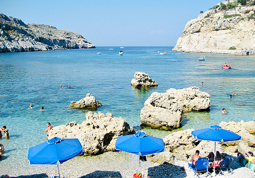 Anthony Quinn beach on Rhodes.