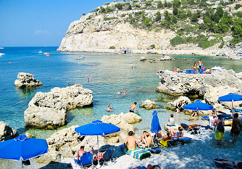 Anthony Quinn beach is one of Rhodes' best and most popular beaches.