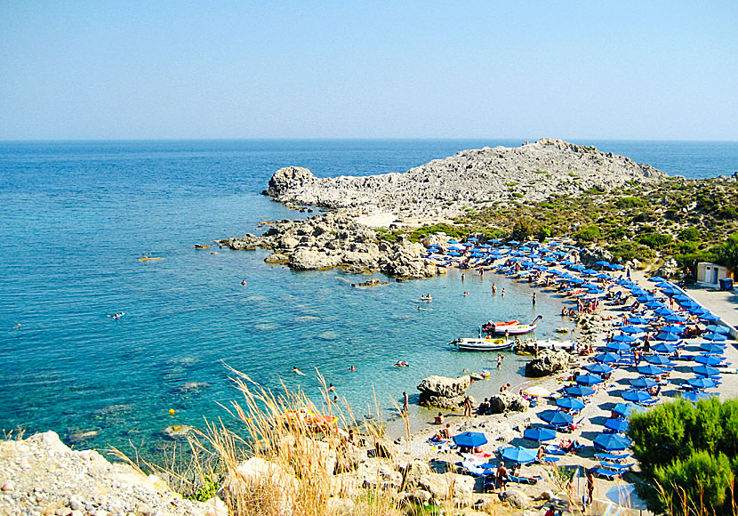 Ladiko beach on Rhodes is just before Anthony Quinn beach.