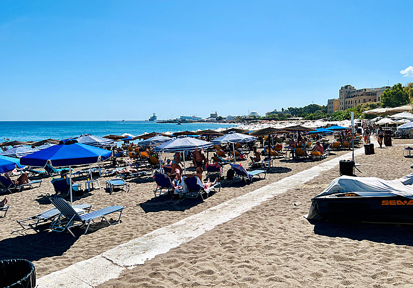 Elli beach in Rhodes town.