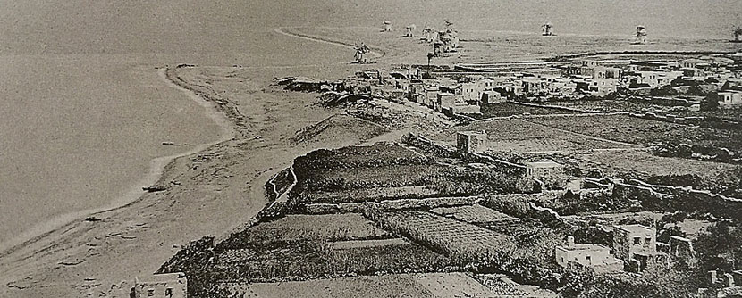 Windy beach on Rhodes in 1900.