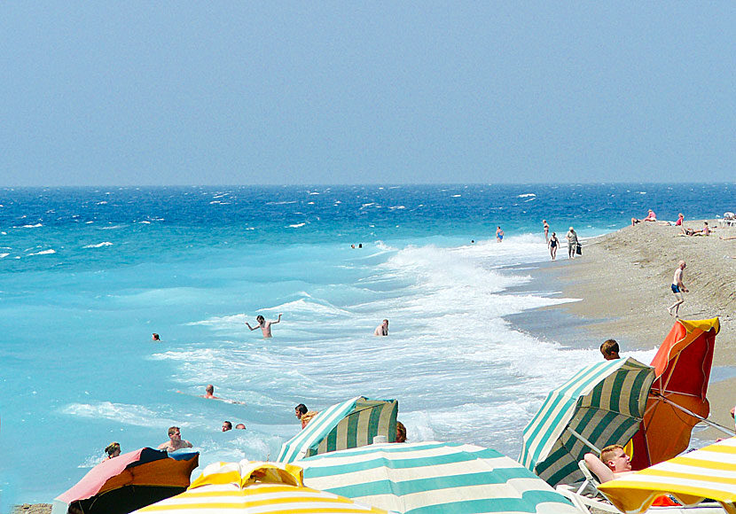 It is almost always windy and the waves run high at Windy beach in Rhodes town.