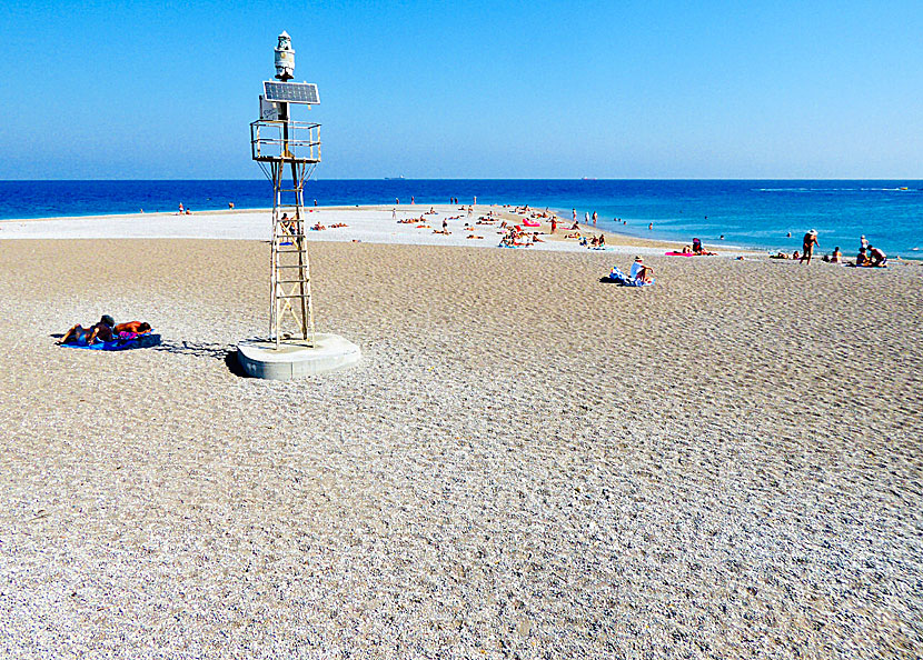 The headland in Rhodes town where Windy beach and Elli beach meet.