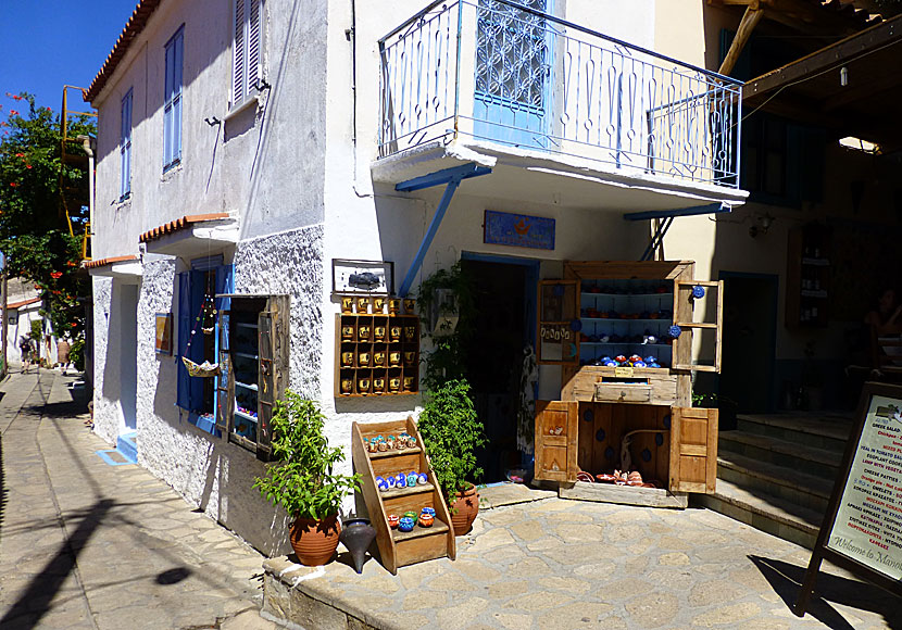 Ceramics shop in Manolates on Samos.