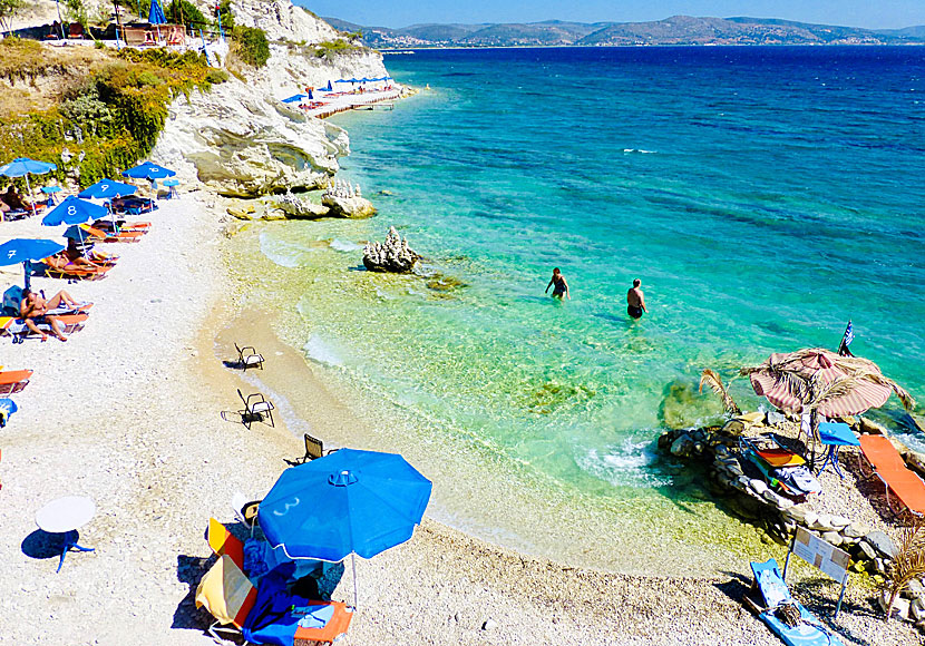 Don't miss cool Pappa beach when you travel to Potokaki and Pythagorion on Samos.