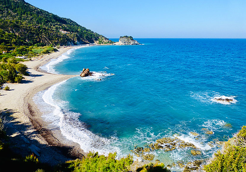 The best beaches in Samos. Potami beach.