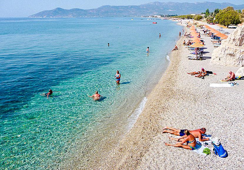 The part of Potokaki beach that is closest to Pythagorion.