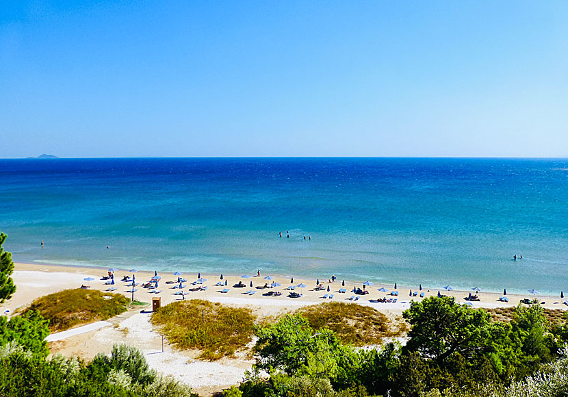 The shallow sandy beach Psili Ammos 2 west of Votsalakia in Samos.