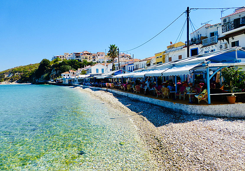 Many of the best restaurants in Kokkari are located on the waterfront.