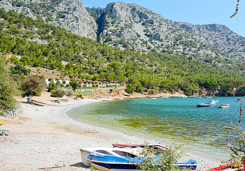 Mourtia beach near the monastery of Zoodohou Pigis and the village of Agia Paraskevi on northeastern Samos.