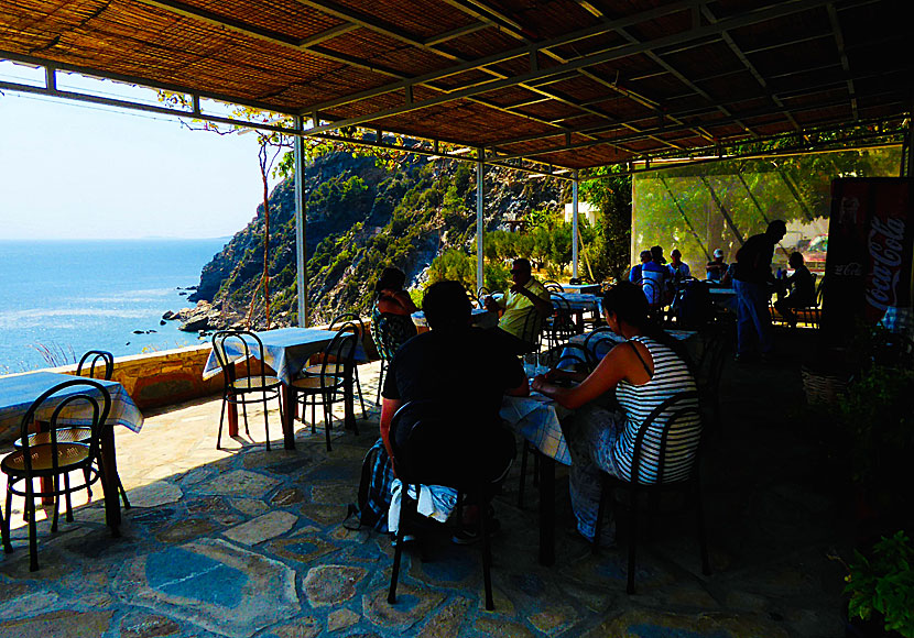 Taverna at the end of the world in Samos in Greece.