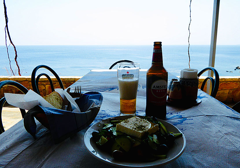 The tranquil and meditative view from the Taverna at the end of the world in Samos.