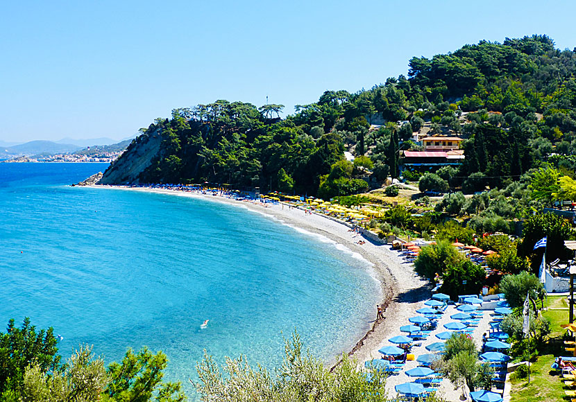 The best beaches in Samos. Tsamadou beach.