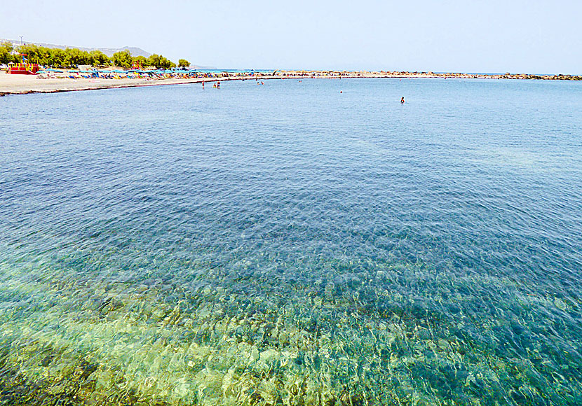 The beach in Monolithos is shallow and is one of the few beaches on Santorini that is child-friendly.