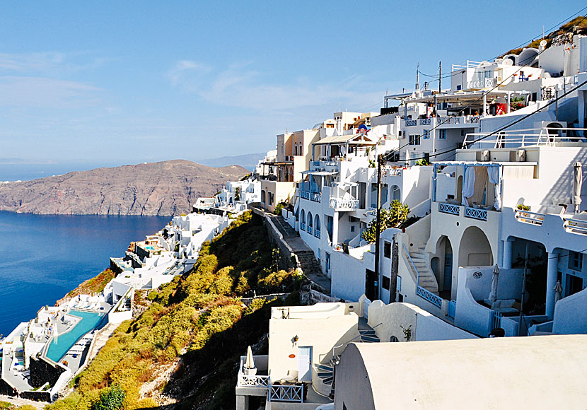 Imerovigli on Santorini in the Cyclades.